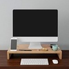 image:imageLavish Home 7Compartment Monitor Stand  EcoFriendly Bamboo PC Shelf and Laptop Riser for Desk  Workspace Organizer for Home Office and Dorm