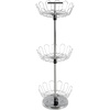 image:imageLavish Home Rotating Shoe Rack Organizer  3Tier Shoe Storage Organizer Holds 18 Pairs  Freestanding Vertical Carousel with Metal Adjustable Racks Chrome