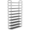 image:imageLavish Home Shoe Storage Rack  10Tier Shoe Organizer for Closet Bathroom Entryway  Footwear Shelf Holds 50 Pairs Sneakers Heels Boots Black10 Tier