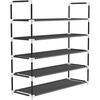 image:imageLavish Home Shoe Storage Rack  10Tier Shoe Organizer for Closet Bathroom Entryway  Footwear Shelf Holds 50 Pairs Sneakers Heels Boots Black5Tier