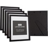 image:imageSet of 6 Picture Frames  5x7 Photo Frame Set with Stand and Hooks for Gallery Wall or Family Portrait  Picture Wall Decor by Lavish Home Black11x14