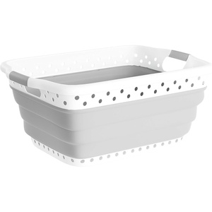 image:imageLavish Home Collapsible Plastic Laundry Basket Gray 2425x175x105