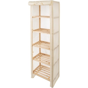 image:imageLavish Home Free Standing Shoe Racks  Set of Two 5Tier His and Hers Shoe Organizer Shelves for Closet or Entryway  Holds 40 Pairs Total TanSet of 1