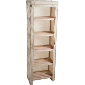 image:imageLavish Home Free Standing Shoe Racks  Set of Two 5Tier His and Hers Shoe Organizer Shelves for Closet or Entryway  Holds 40 Pairs Total TanSet of 2