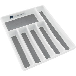 image:imageLavish Home Silverware Tray for Drawer with 6 Sections and Nonslip Utensil Tray  For Kitchen Flatware and Cutlery Office Supplies and Makeup Products