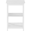 image:imageLavish Home Wooden End Table  Modern Style Sofa Side Table with XLeg Design and Two Shelves  Small Furniture for Living Room or Bedroom GrayWhite