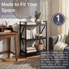 image:imageLavish Home 3 Tier Industrial Metal Bookshelf with Textured Storage Shelves
