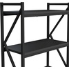 image:imageLavish Home 3 Tier Industrial Metal Bookshelf with Textured Storage Shelves