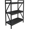 image:imageLavish Home 3 Tier Industrial Metal Bookshelf with Textured Storage Shelves