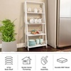 image:imageLavish Home 4Tier Ladder Bookshelf Set  Set of 2 Free Standing Wooden Living Room Shelves  Decorative Bookcases for Home and Office White