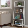 image:imageLavish Home 4Tier Ladder Bookshelf Set  Set of 2 Free Standing Wooden Living Room Shelves  Decorative Bookcases for Home and Office White