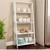 image:imageLavish Home 4Tier Ladder Bookshelf Set  Set of 2 Free Standing Wooden Living Room Shelves  Decorative Bookcases for Home and Office White