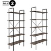 image:imageLavish Home 5 Tier Bookshelf wIndustrial Etagere Wooden Shelving Set of 2Set of 2