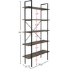 image:imageLavish Home 5 Tier Bookshelf wIndustrial Etagere Wooden Shelving Set of 2Set of 2
