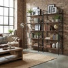 image:imageLavish Home 5 Tier Bookshelf wIndustrial Etagere Wooden Shelving Set of 2Set of 2