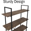 image:imageLavish Home 5 Tier Bookshelf wIndustrial Etagere Wooden Shelving Set of 2Single