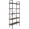 image:imageLavish Home 5 Tier Bookshelf wIndustrial Etagere Wooden Shelving Set of 2Single
