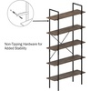 image:imageLavish Home 5 Tier Bookshelf wIndustrial Etagere Wooden Shelving Set of 2Single