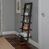 image:imageLavish Home 5Tier Ladder Shelf Narrow Leaning Bookshelf White 50Black
