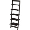 image:imageLavish Home 5Tier Ladder Shelf Narrow Leaning Bookshelf White 50Black