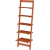 image:imageLavish Home 5Tier Ladder Shelf Narrow Leaning Bookshelf White 50Cherry