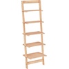 image:imageLavish Home 5Tier Ladder Shelf Narrow Leaning Bookshelf White 50Pickled Oak