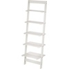 image:imageLavish Home 5Tier Ladder Shelf Narrow Leaning Bookshelf White 50White