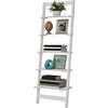 image:imageLavish Home 5Tier Ladder Shelf Narrow Leaning Bookshelf White 50White