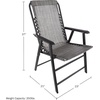 image:imagePure Garden Folding Camping Chairs  Set of 2 Lawn Chairs with Textilene Fabric and Bungee Suspension  Portable Lounge Seats for Adults NavyGrey