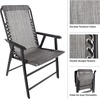 image:imagePure Garden Folding Camping Chairs  Set of 2 Lawn Chairs with Textilene Fabric and Bungee Suspension  Portable Lounge Seats for Adults NavyGrey