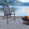 image:imagePure Garden Folding Camping Chairs  Set of 2 Lawn Chairs with Textilene Fabric and Bungee Suspension  Portable Lounge Seats for Adults NavyNavy