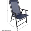 image:imagePure Garden Folding Camping Chairs  Set of 2 Lawn Chairs with Textilene Fabric and Bungee Suspension  Portable Lounge Seats for Adults NavyNavy