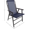 image:imagePure Garden Folding Camping Chairs  Set of 2 Lawn Chairs with Textilene Fabric and Bungee Suspension  Portable Lounge Seats for Adults NavyNavy