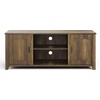 image:imageLavish Home 65inch TV Stand  2Door Entertainment Center Adjustable Media Console Shelves Cable Management and Farmhouse Style Gray WoodgrainBrown Woodgrain