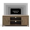 image:imageLavish Home 65inch TV Stand  2Door Entertainment Center Adjustable Media Console Shelves Cable Management and Farmhouse Style Gray WoodgrainBrown Woodgrain