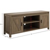 image:imageLavish Home 65inch TV Stand  2Door Entertainment Center Adjustable Media Console Shelves Cable Management and Farmhouse Style Gray WoodgrainGray Woodgrain