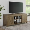 image:imageLavish Home 65inch TV Stand  2Door Entertainment Center Adjustable Media Console Shelves Cable Management and Farmhouse Style Gray WoodgrainGray Woodgrain