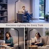 image:imageFloor Lamp  Full Spectrum Natural Sunlight Lamp with Bendable Neck  Reading Craft Studying and Esthetician Light by Lavish Home Black