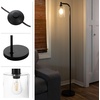 image:imageLavish Home Floor Lamp  65InchTall Modern Floor Lamp with Glass Shade and LED Edison Bulb  Bedroom Home Office or Living Room Decor BlackBlack