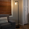 image:imageLavish Home Floor Lamp  65InchTall Modern Floor Lamp with Glass Shade and LED Edison Bulb  Bedroom Home Office or Living Room Decor BlackBlack