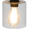 image:imageLavish Home Floor Lamp  65InchTall Modern Floor Lamp with Glass Shade and LED Edison Bulb  Bedroom Home Office or Living Room Decor BlackBlack