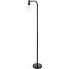 image:imageLavish Home Floor Lamp  65InchTall Modern Floor Lamp with Glass Shade and LED Edison Bulb  Bedroom Home Office or Living Room Decor BlackBlack