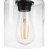 image:imageLavish Home Floor Lamp  65InchTall Modern Floor Lamp with Glass Shade and LED Edison Bulb  Bedroom Home Office or Living Room Decor BlackBlack