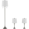 image:imageLavish Home Floor and Table Lamp Set Silver 3Pieces 11x24514x635