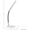image:imageLavish Home LED Desk Lamp  Sunlight Lamp with Adjustable Gooseneck Arm  Home and Office Desk Lamps Great for Reading and Crafting White