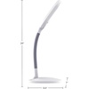 image:imageLavish Home LED Desk Lamp  Sunlight Lamp with Adjustable Gooseneck Arm  Home and Office Desk Lamps Great for Reading and Crafting White