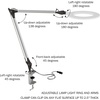 image:imageLavish Home Swing Arm Architect Task Lamp with Clamp LED Ring LightStepless DimmingHigh CRI 95Eye Friendly Light for Reading Drafting amp OfficeMetal Clamp