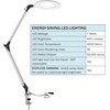 image:imageLavish Home Swing Arm Architect Task Lamp with Clamp LED Ring LightStepless DimmingHigh CRI 95Eye Friendly Light for Reading Drafting amp OfficeMetal Clamp