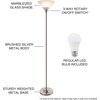 image:imageLavish Home Torchiere Floor Lamp Brushed Silver 1275 x 755Brushed Silver