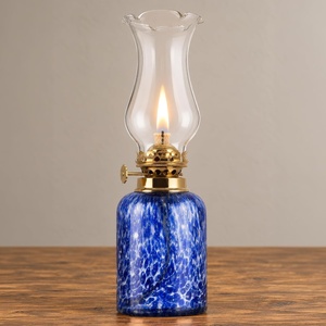 image:imageLavish Home Small Oil Lamp BlueBrass 325 x 1075Blue